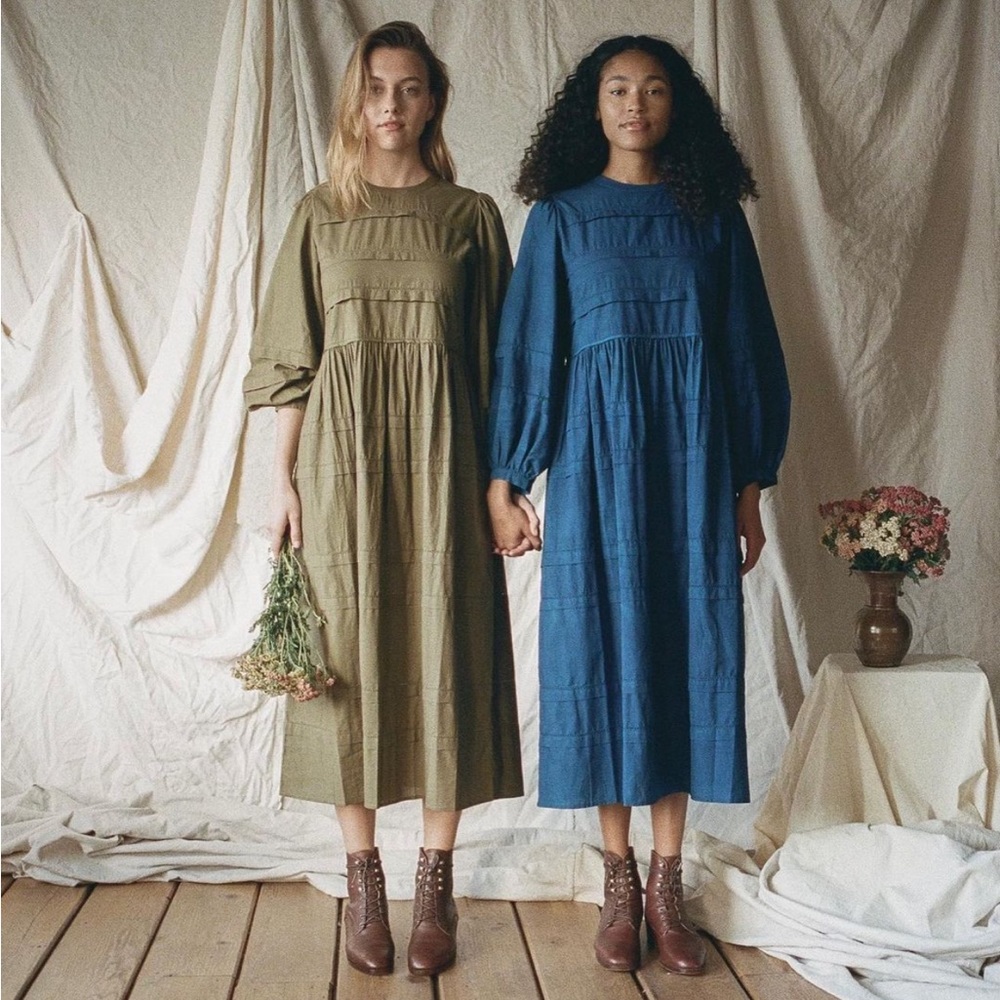 Christy Dawn, The Mae Dress, indigo.